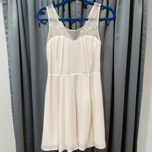 White skater dress